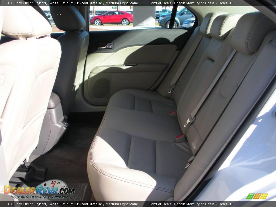 2010 Ford Fusion Hybrid White Platinum Tri-coat Metallic / Medium Light Stone Photo #5