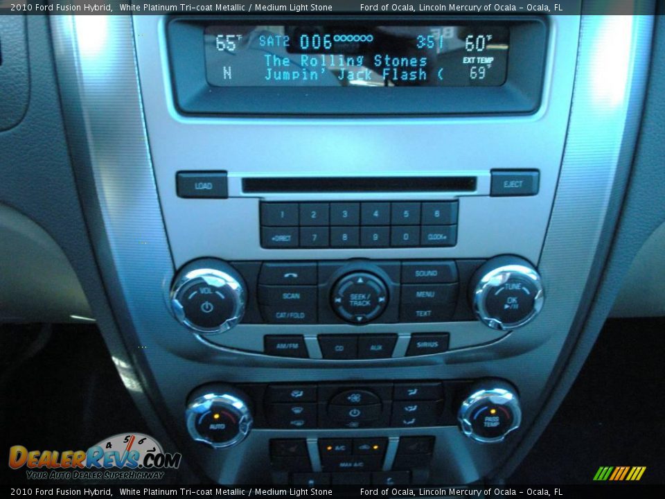 2010 Ford Fusion Hybrid White Platinum Tri-coat Metallic / Medium Light Stone Photo #8