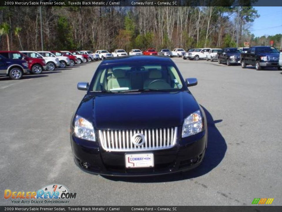 2009 Mercury Sable Premier Sedan Tuxedo Black Metallic / Camel Photo #2
