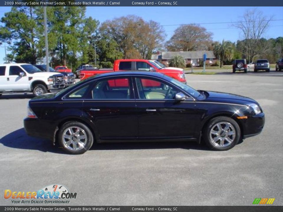 2009 Mercury Sable Premier Sedan Tuxedo Black Metallic / Camel Photo #4
