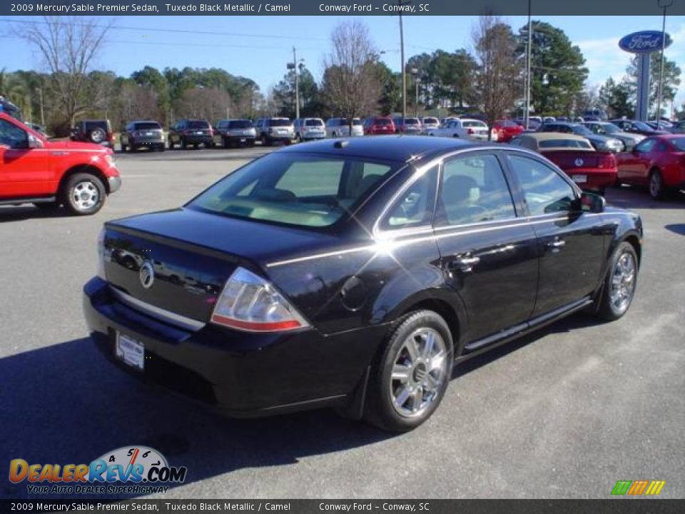2009 Mercury Sable Premier Sedan Tuxedo Black Metallic / Camel Photo #5
