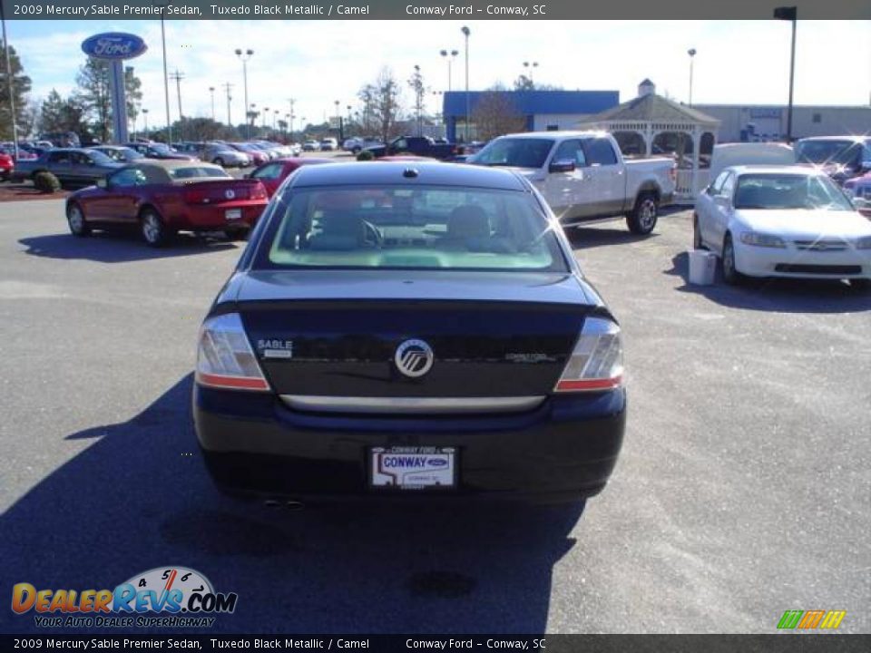 2009 Mercury Sable Premier Sedan Tuxedo Black Metallic / Camel Photo #6