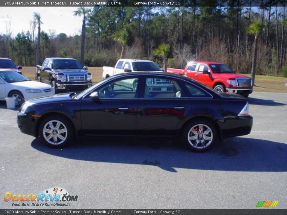 2009 Mercury Sable Premier Sedan Tuxedo Black Metallic / Camel Photo #8