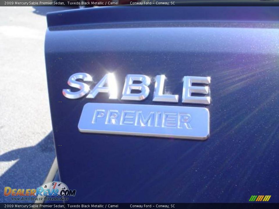 2009 Mercury Sable Premier Sedan Tuxedo Black Metallic / Camel Photo #14