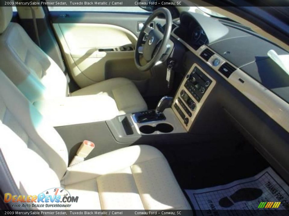2009 Mercury Sable Premier Sedan Tuxedo Black Metallic / Camel Photo #18