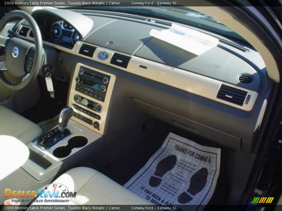 2009 Mercury Sable Premier Sedan Tuxedo Black Metallic / Camel Photo #19