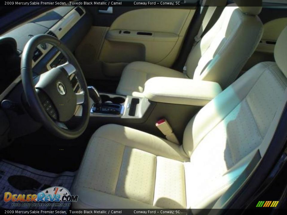 2009 Mercury Sable Premier Sedan Tuxedo Black Metallic / Camel Photo #21