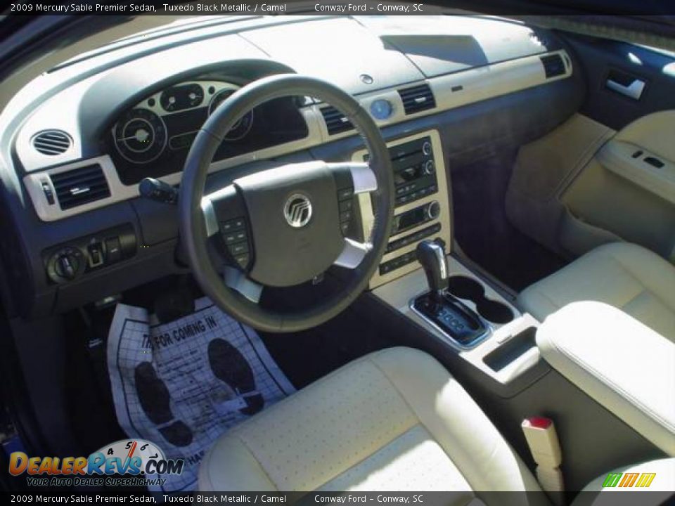2009 Mercury Sable Premier Sedan Tuxedo Black Metallic / Camel Photo #22
