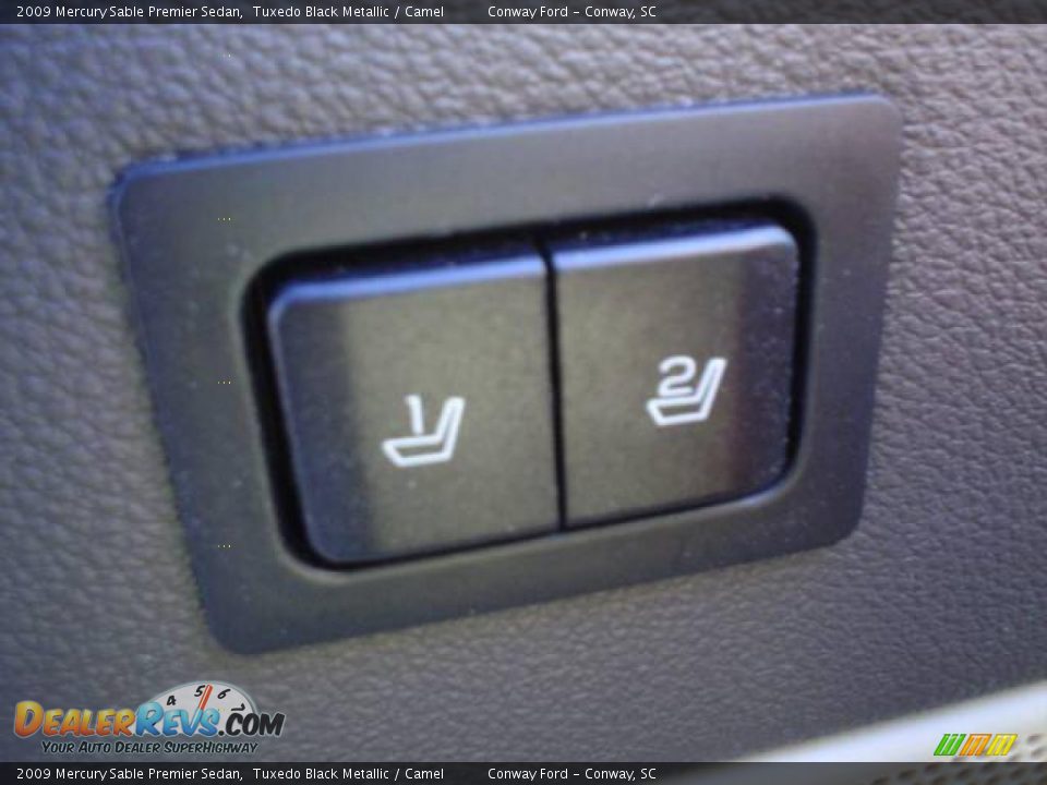 2009 Mercury Sable Premier Sedan Tuxedo Black Metallic / Camel Photo #24