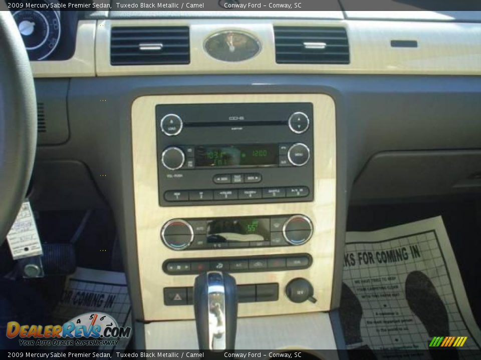 2009 Mercury Sable Premier Sedan Tuxedo Black Metallic / Camel Photo #25