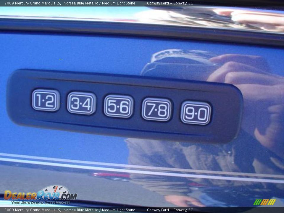 2009 Mercury Grand Marquis LS Norsea Blue Metallic / Medium Light Stone Photo #10