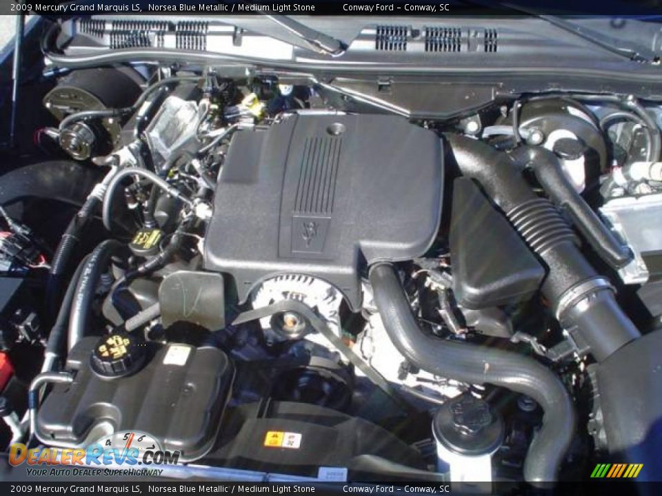 2009 Mercury Grand Marquis LS Norsea Blue Metallic / Medium Light Stone Photo #12
