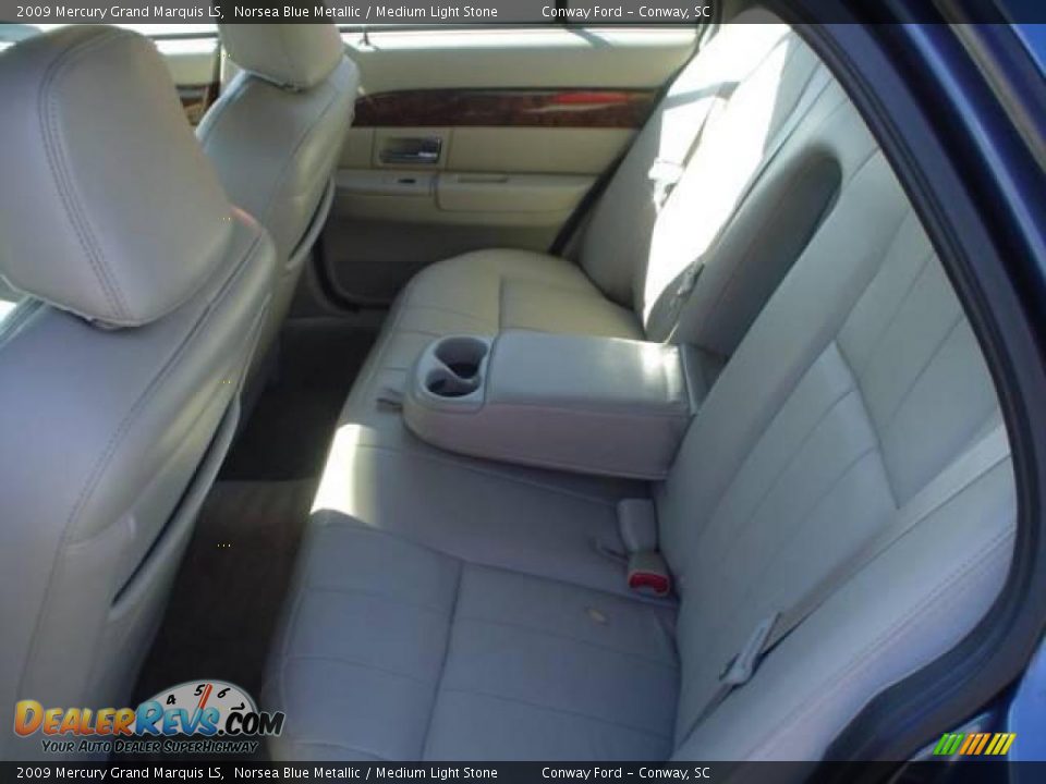 2009 Mercury Grand Marquis LS Norsea Blue Metallic / Medium Light Stone Photo #19