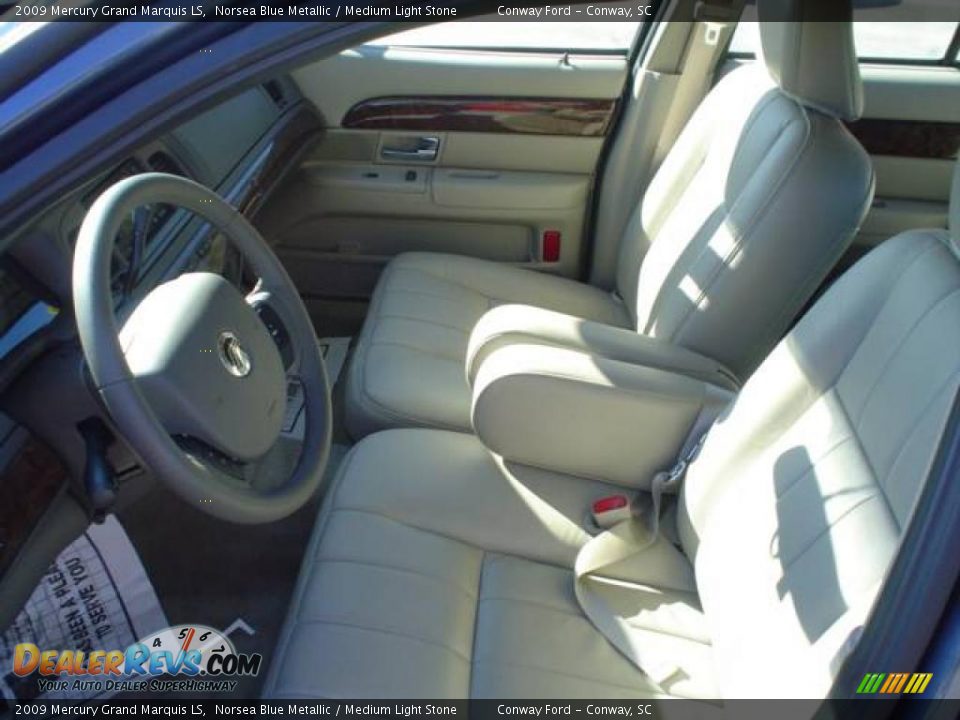 2009 Mercury Grand Marquis LS Norsea Blue Metallic / Medium Light Stone Photo #20