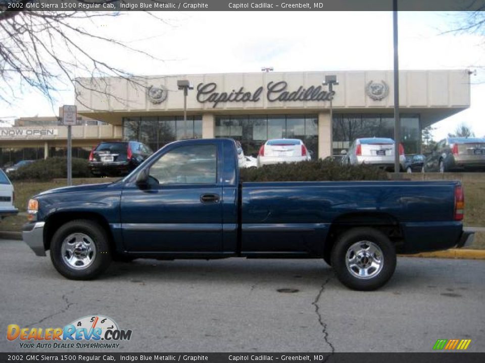 2002 GMC Sierra 1500 Regular Cab Indigo Blue Metallic / Graphite Photo #1