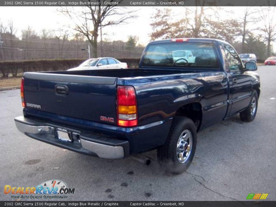 2002 GMC Sierra 1500 Regular Cab Indigo Blue Metallic / Graphite Photo #4