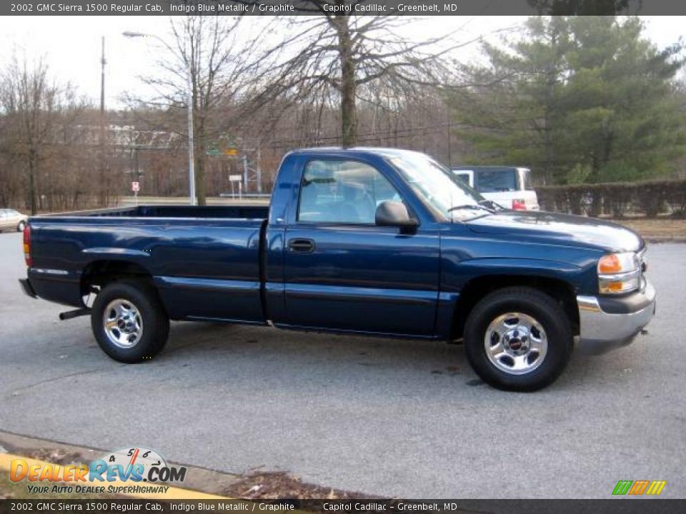 2002 GMC Sierra 1500 Regular Cab Indigo Blue Metallic / Graphite Photo #5