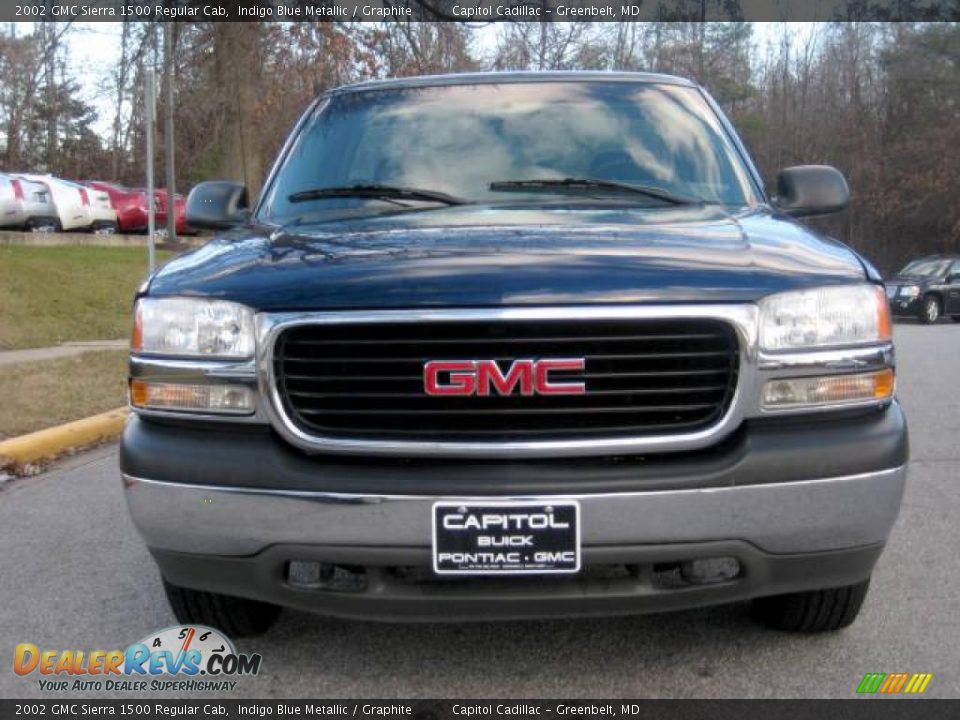 2002 GMC Sierra 1500 Regular Cab Indigo Blue Metallic / Graphite Photo #7