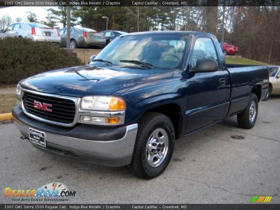 2002 GMC Sierra 1500 Regular Cab Indigo Blue Metallic / Graphite Photo #8