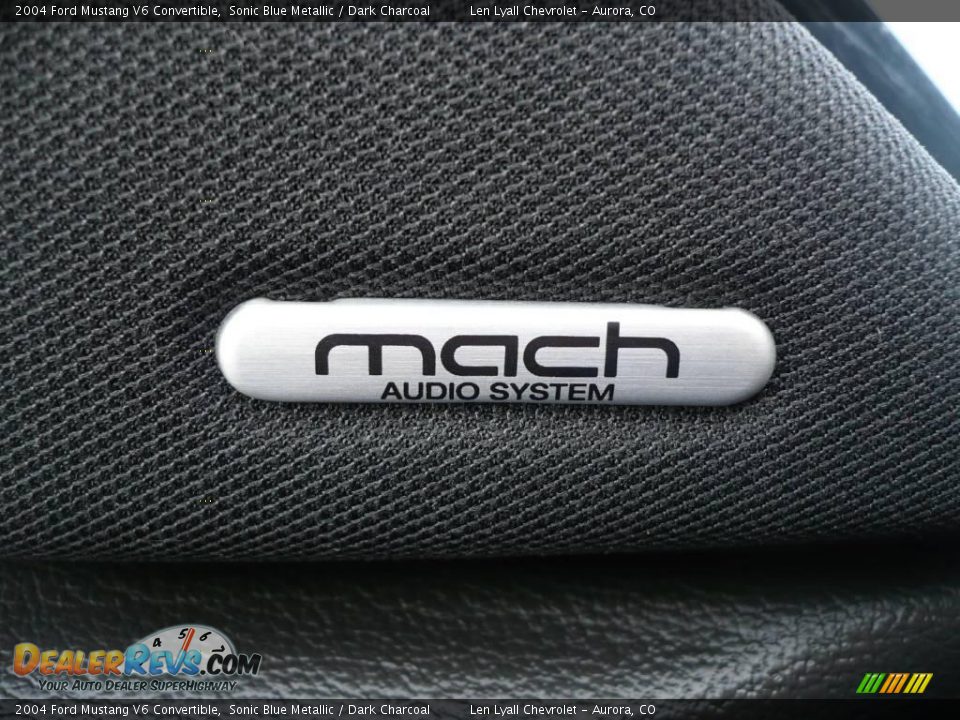 2004 Ford Mustang V6 Convertible Sonic Blue Metallic / Dark Charcoal Photo #19