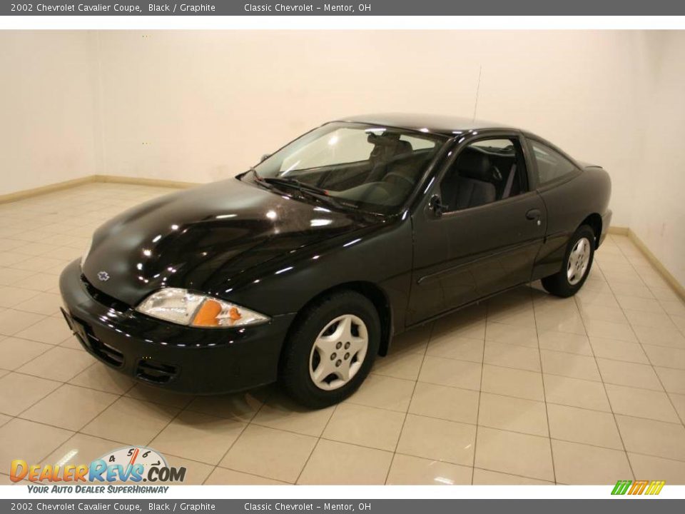 2002 Chevrolet Cavalier Coupe Black / Graphite Photo #3