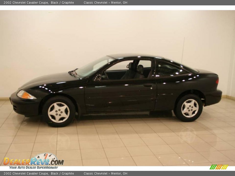 2002 Chevrolet Cavalier Coupe Black / Graphite Photo #4