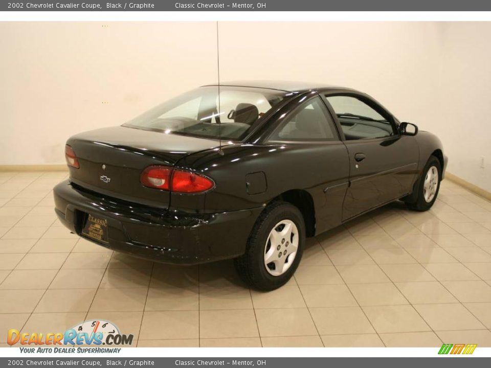 2002 Chevrolet Cavalier Coupe Black / Graphite Photo #6
