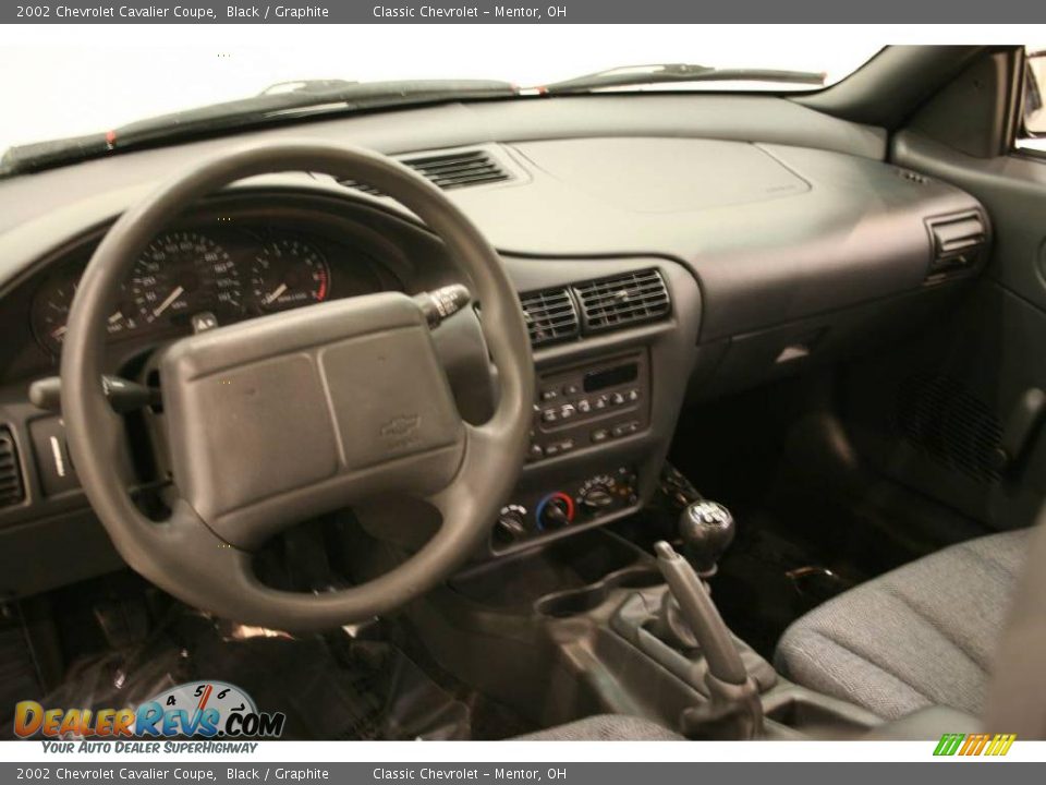 2002 Chevrolet Cavalier Coupe Black / Graphite Photo #9