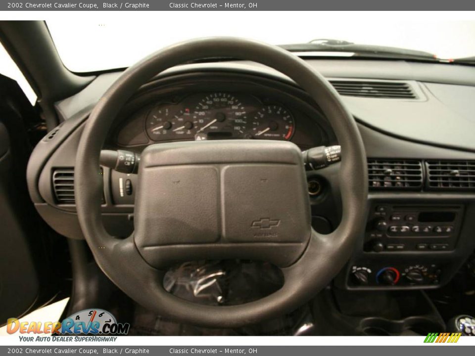 2002 Chevrolet Cavalier Coupe Black / Graphite Photo #10