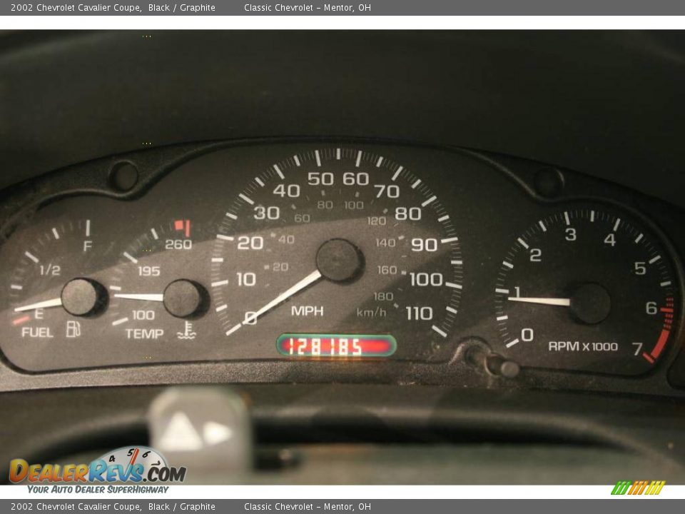 2002 Chevrolet Cavalier Coupe Black / Graphite Photo #11