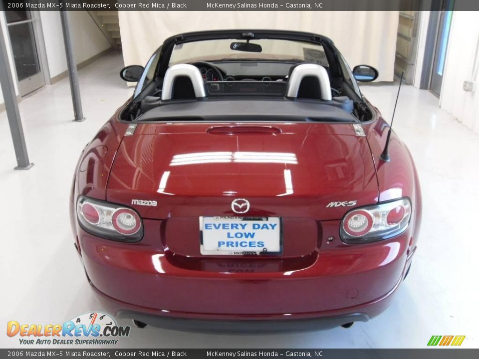 2006 Mazda MX-5 Miata Roadster Copper Red Mica / Black Photo #3