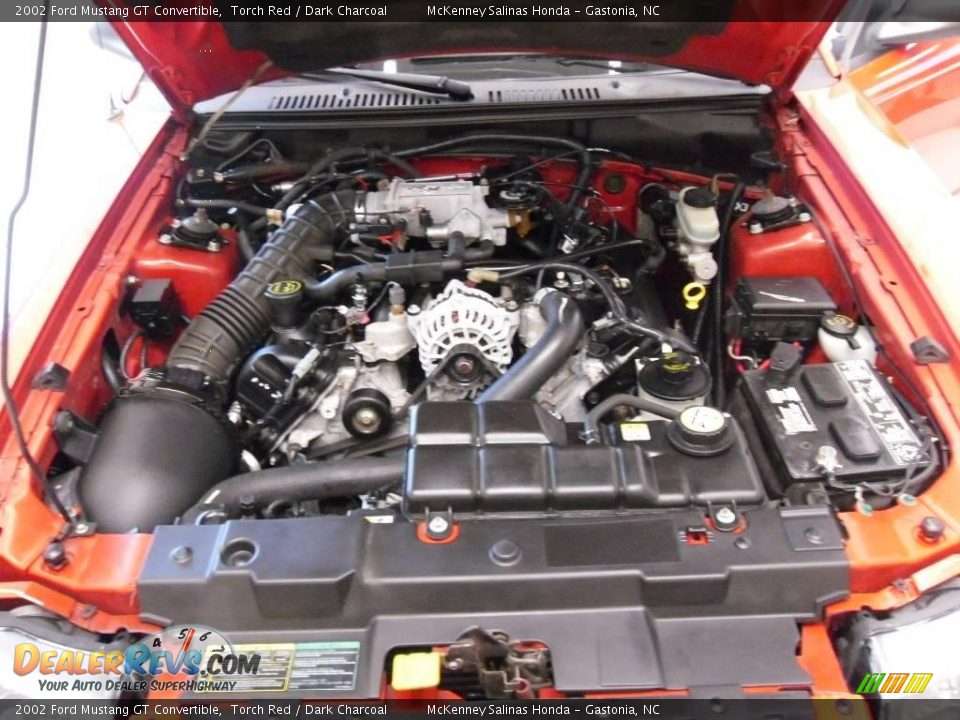 2002 Ford Mustang GT Convertible Torch Red / Dark Charcoal Photo #20