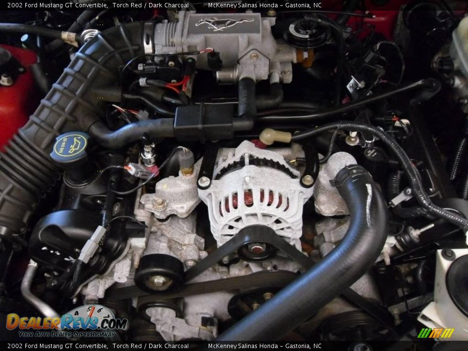 2002 Ford Mustang GT Convertible Torch Red / Dark Charcoal Photo #21