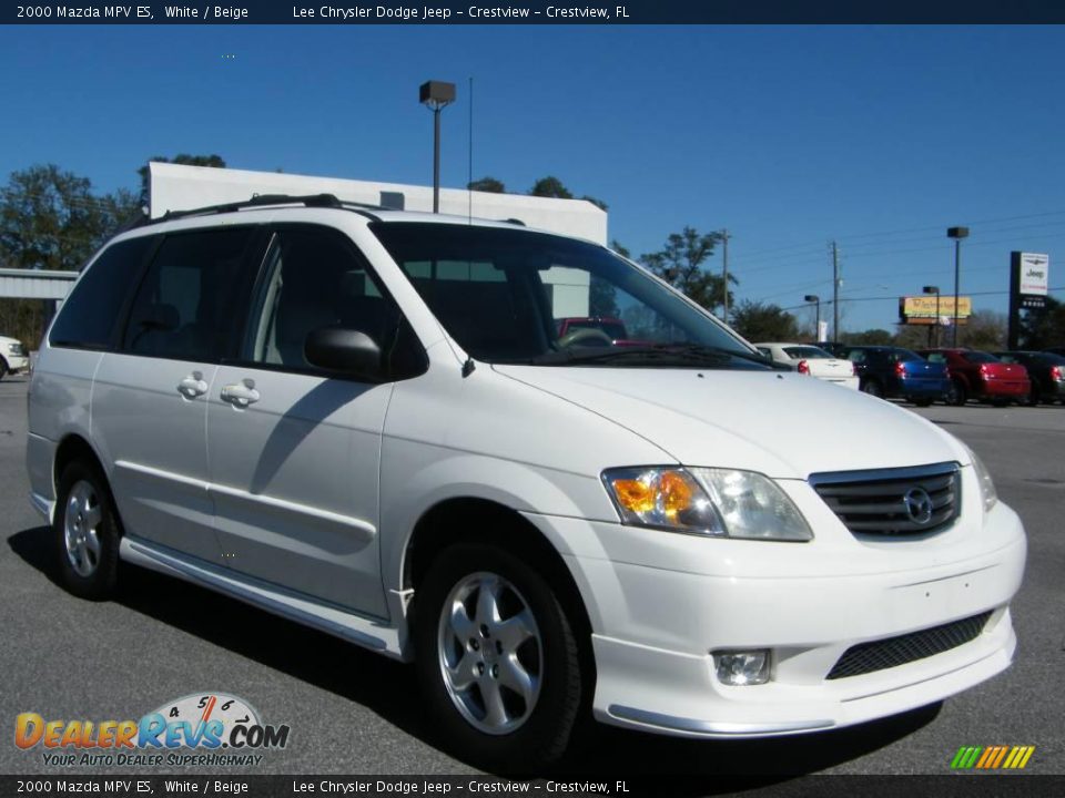 2000 Mazda MPV ES White / Beige Photo #7