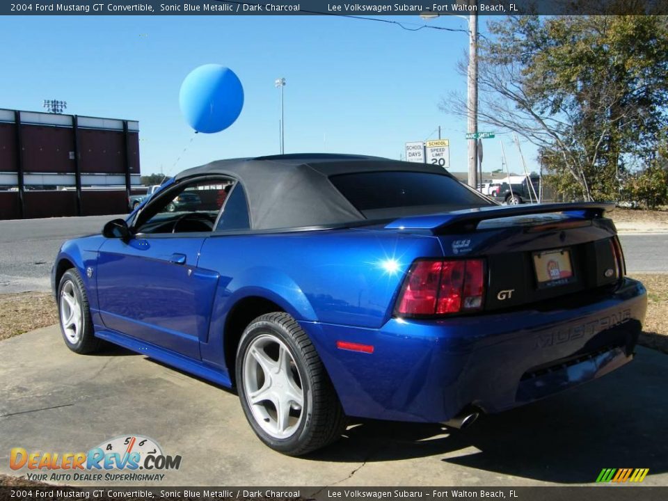 2004 Ford Mustang GT Convertible Sonic Blue Metallic / Dark Charcoal Photo #3