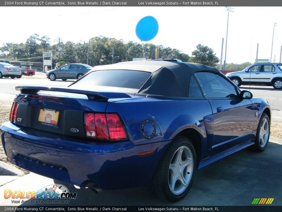 2004 Ford Mustang GT Convertible Sonic Blue Metallic / Dark Charcoal Photo #4