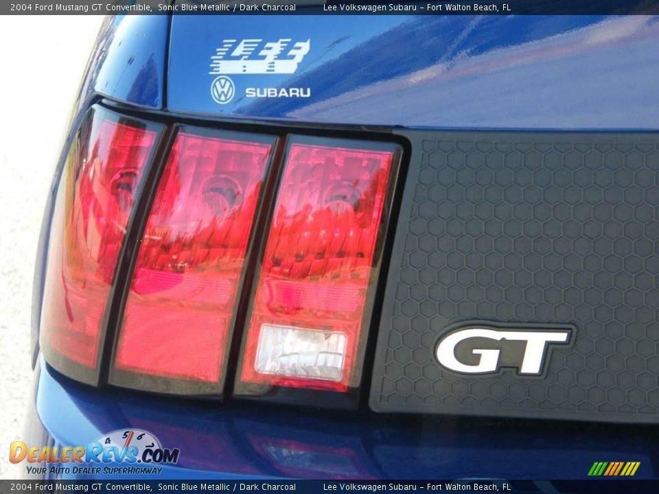 2004 Ford Mustang GT Convertible Sonic Blue Metallic / Dark Charcoal Photo #9