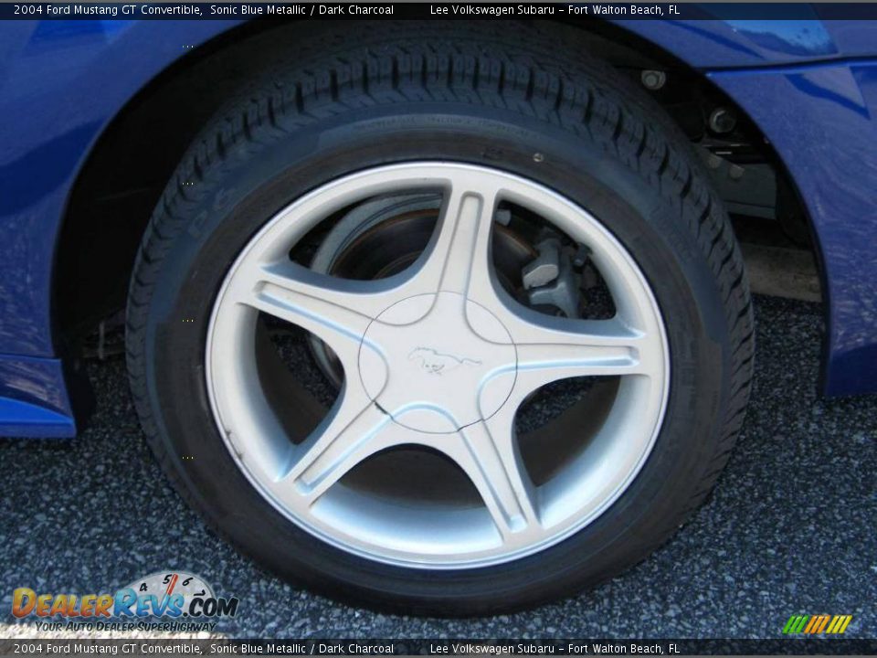 2004 Ford Mustang GT Convertible Sonic Blue Metallic / Dark Charcoal Photo #10