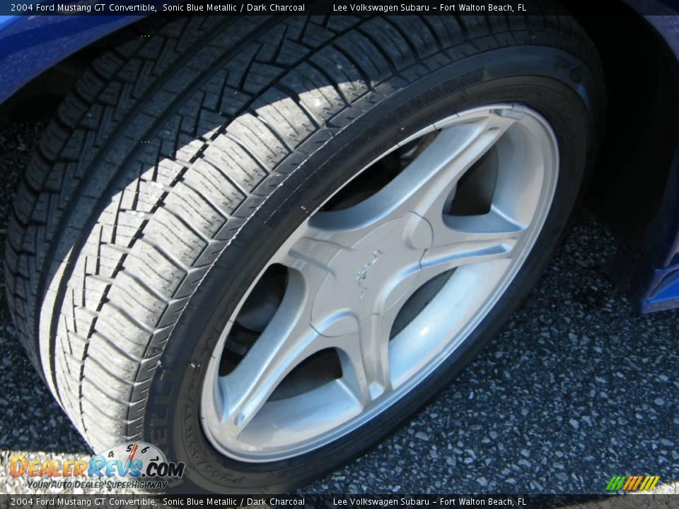 2004 Ford Mustang GT Convertible Sonic Blue Metallic / Dark Charcoal Photo #11