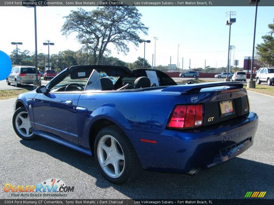 2004 Ford Mustang GT Convertible Sonic Blue Metallic / Dark Charcoal Photo #14