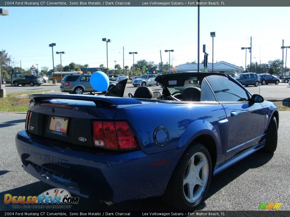 2004 Ford Mustang GT Convertible Sonic Blue Metallic / Dark Charcoal Photo #15