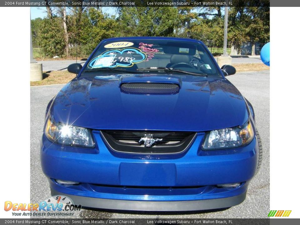 2004 Ford Mustang GT Convertible Sonic Blue Metallic / Dark Charcoal Photo #18