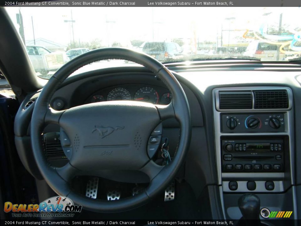 2004 Ford Mustang GT Convertible Sonic Blue Metallic / Dark Charcoal Photo #23