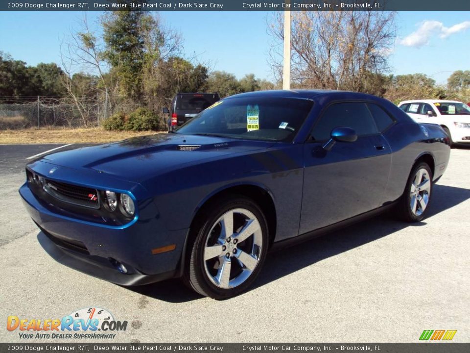 2009 Dodge Challenger R/T Deep Water Blue Pearl Coat / Dark Slate Gray Photo #1