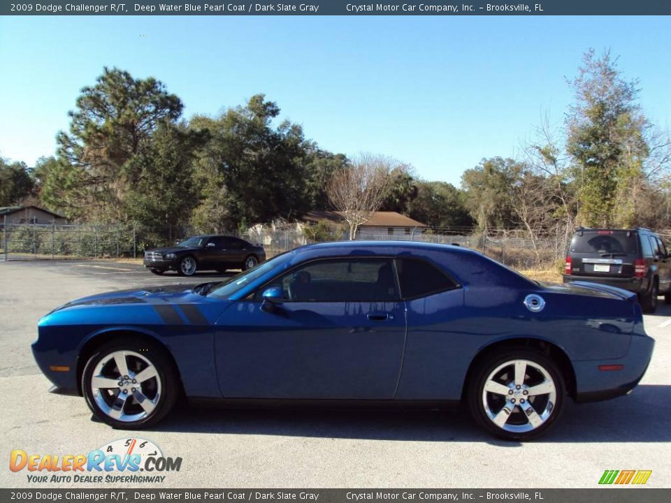 2009 Dodge Challenger R/T Deep Water Blue Pearl Coat / Dark Slate Gray Photo #2