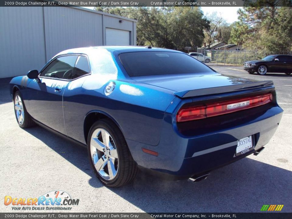 2009 Dodge Challenger R/T Deep Water Blue Pearl Coat / Dark Slate Gray Photo #3