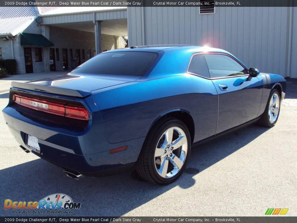 2009 Dodge Challenger R/T Deep Water Blue Pearl Coat / Dark Slate Gray Photo #7