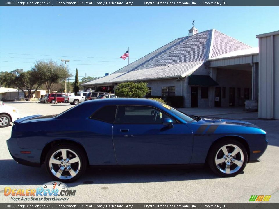 2009 Dodge Challenger R/T Deep Water Blue Pearl Coat / Dark Slate Gray Photo #8