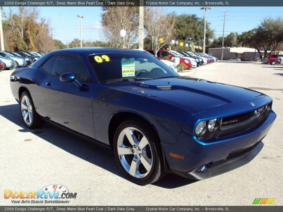 2009 Dodge Challenger R/T Deep Water Blue Pearl Coat / Dark Slate Gray Photo #9