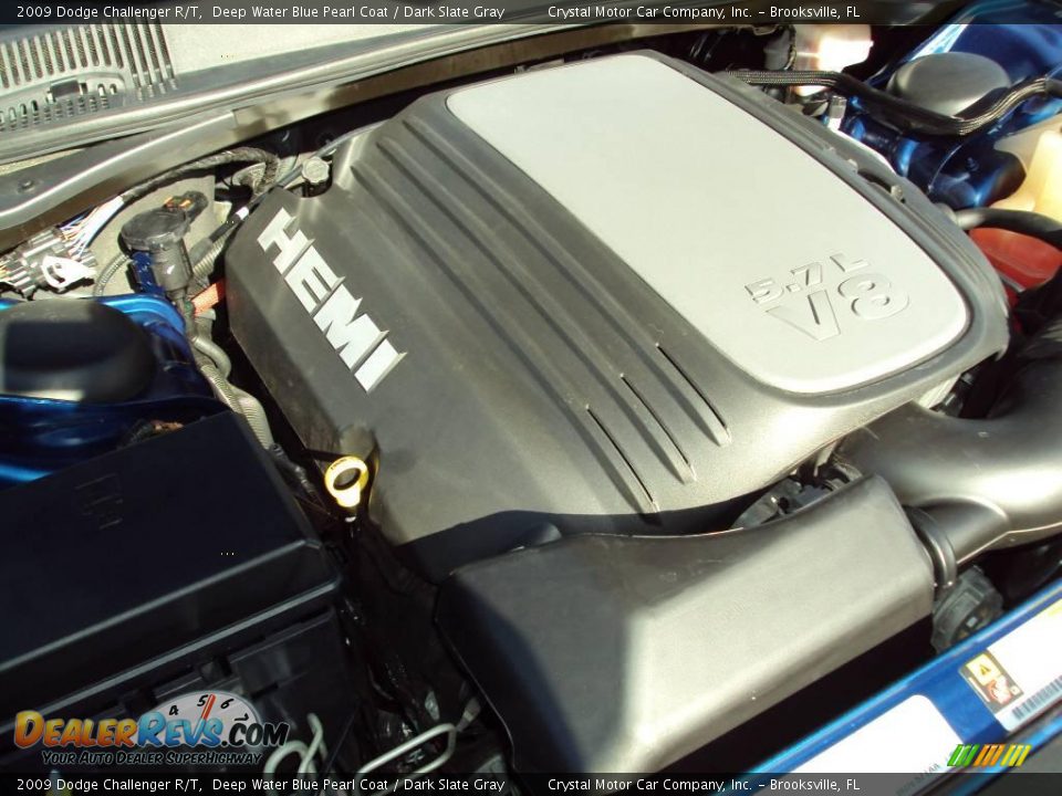 2009 Dodge Challenger R/T Deep Water Blue Pearl Coat / Dark Slate Gray Photo #14